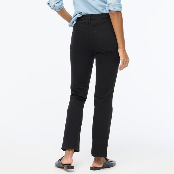 J. Crew Flare Crop Black Jean in All-Day Stretch - Picture 2 of 4